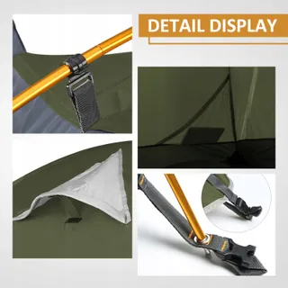 BESSPORT Tent 2 Personen Lichtgewicht Waterdicht Camping — miniatuur 4