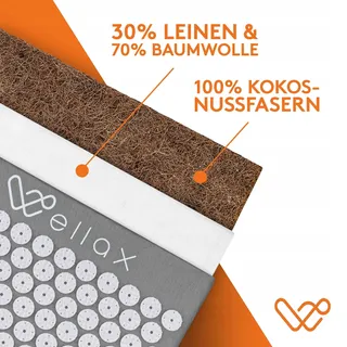 WELLAX Acupressuurmat Met Kussen Massage Kokos — miniatuur 3