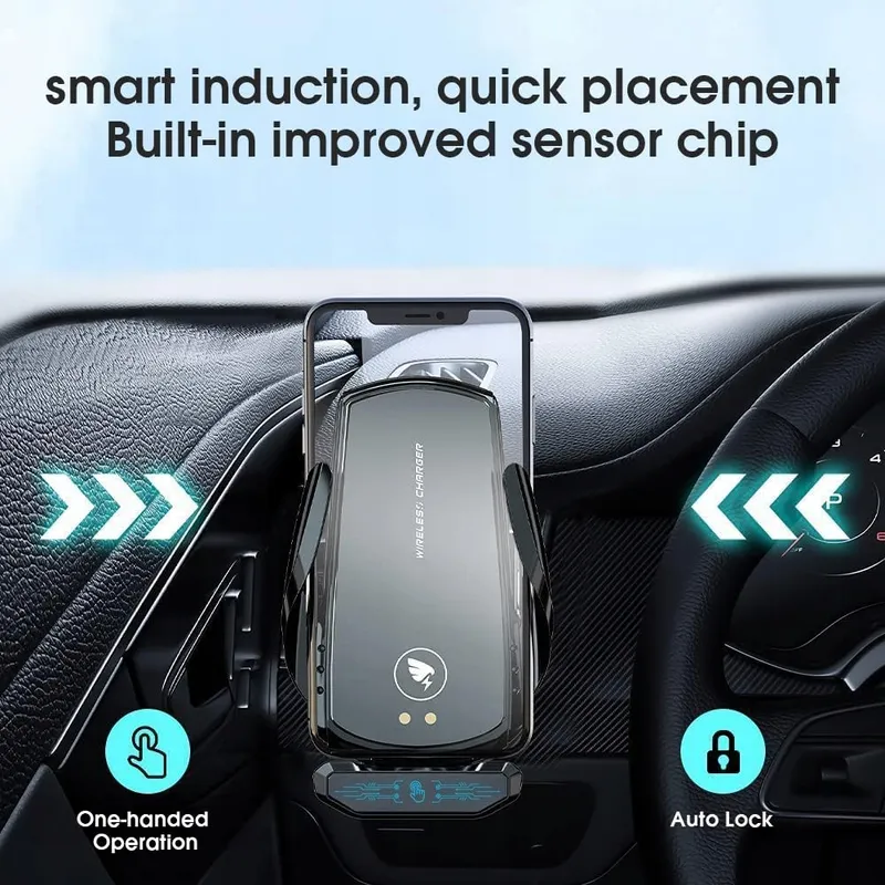 AMAZEFAN Draadloze Autolader 15W Qi voor iPhone Samsung Huawei — foto 4