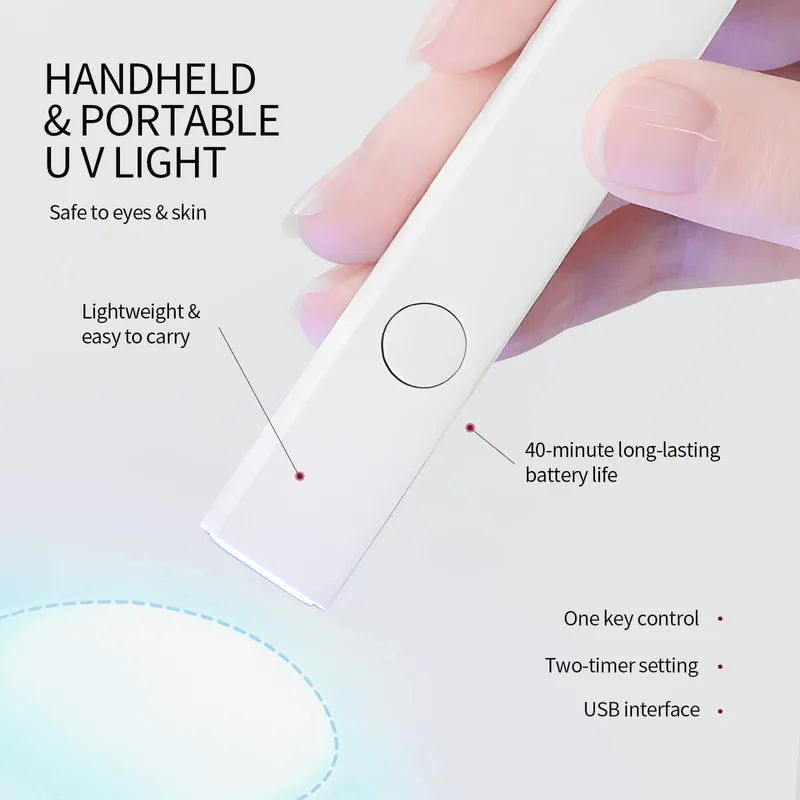 SAVILAND Mini UV LED Nagellamp Huidbescherming Draagbaar Vrouwen — foto 6