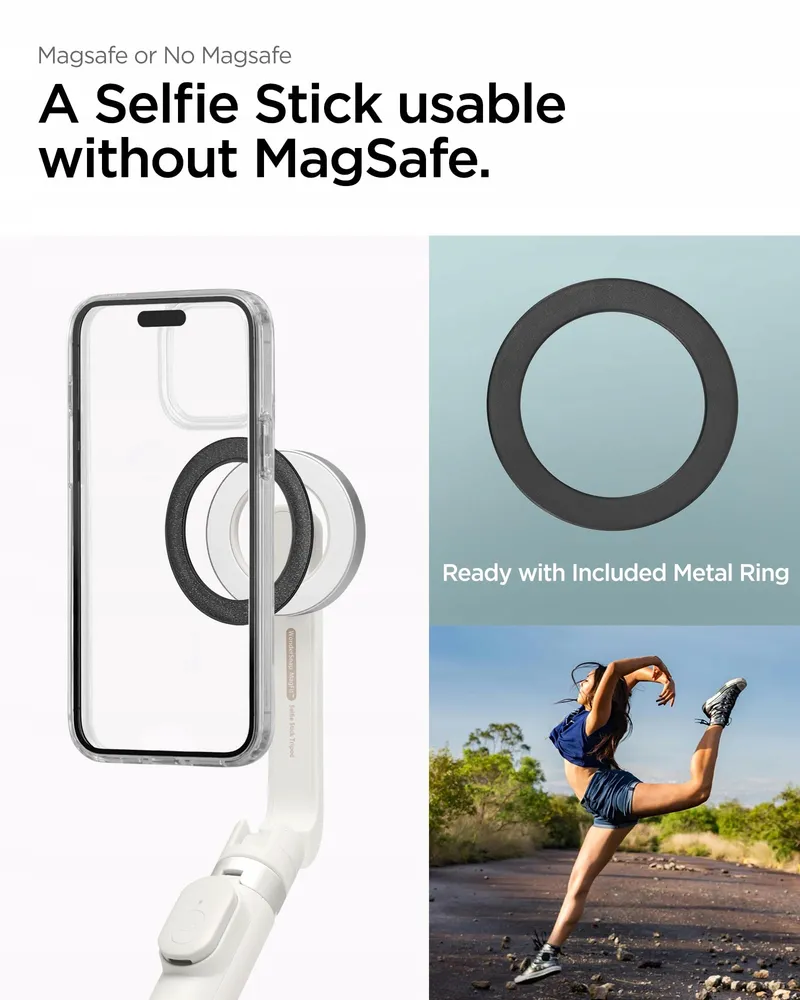 SPIGEN MagSafe Selfie Stick Bluetooth iPhone 16 15 Samsung S24 S23 — foto 2