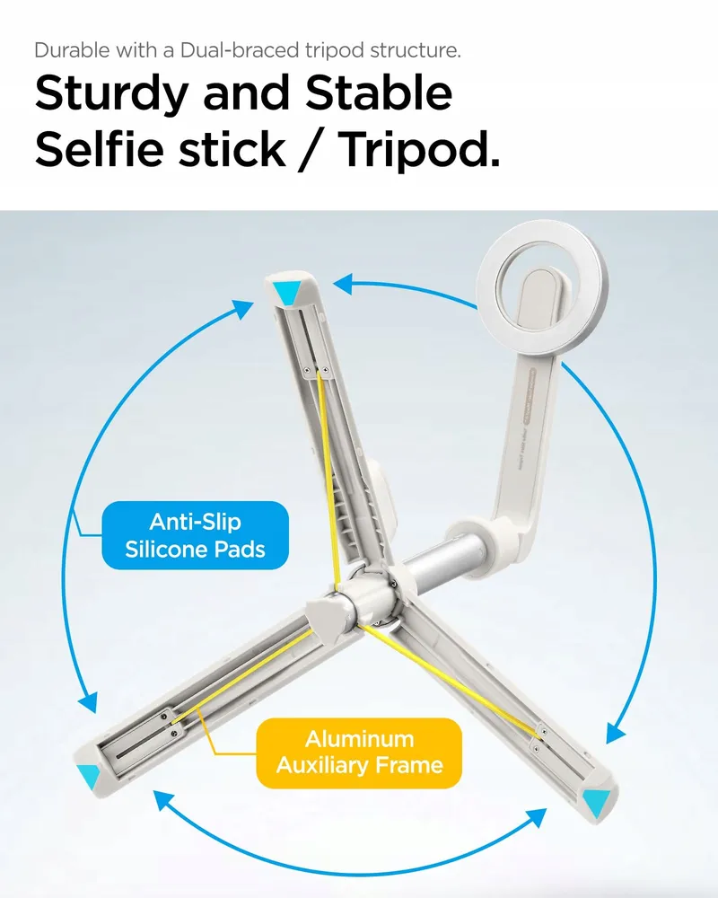 SPIGEN MagSafe Selfie Stick Bluetooth iPhone 16 15 Samsung S24 S23 — foto 7