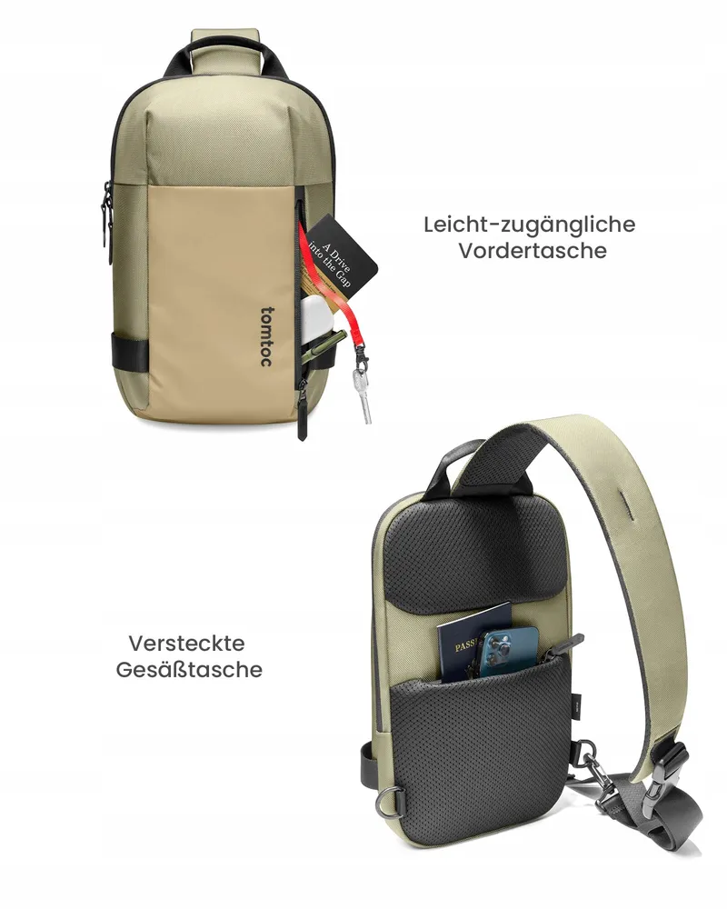 TOMTOC Schoudertas Heren 11" iPad Air iPad Pro Waterafstotend — foto 4