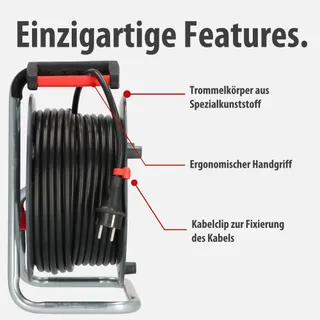 BRENNENSTUHL Garant V2 Kabelhaspel 50m 4 Stopcontacten Oververhitting — miniatuur 4