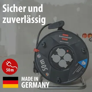 BRENNENSTUHL Garant V2 Kabelhaspel 50m 4 Stopcontacten Oververhitting — miniatuur 2