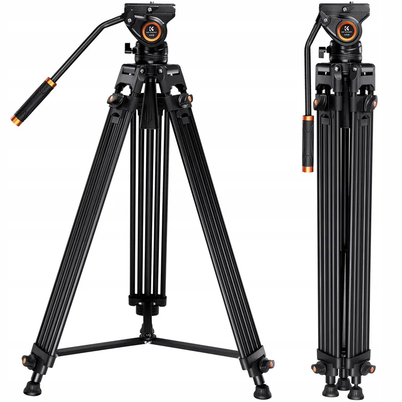 K&F CONCEPT Videostatief 360° Vloeistofkop 184cm DSLR Camera — foto 1