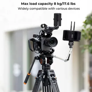 K&F CONCEPT Videostatief 360° Vloeistofkop 184cm DSLR Camera — miniatuur 3
