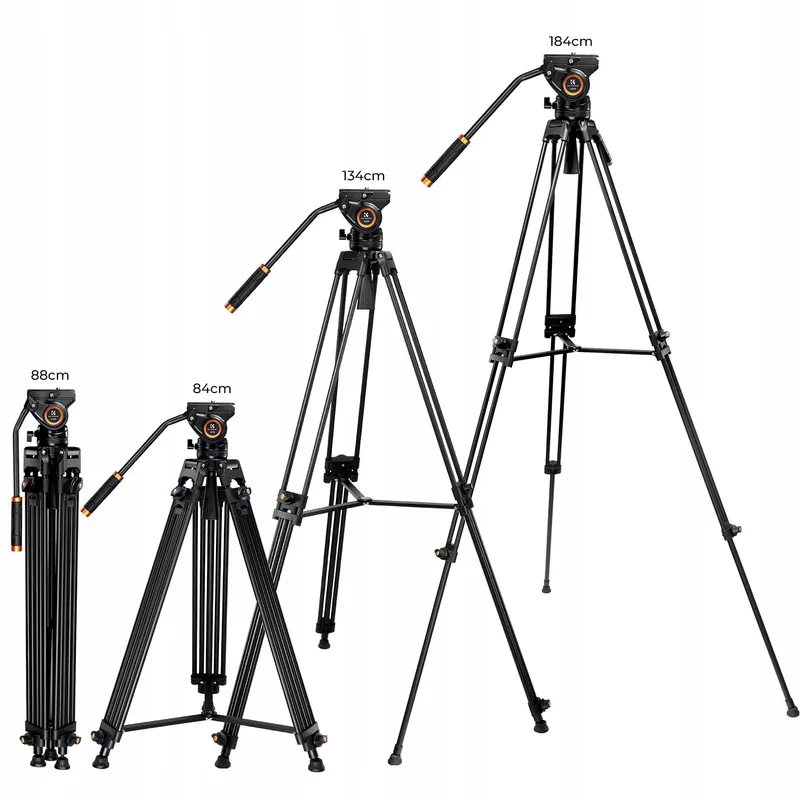 K&F CONCEPT Videostatief 360° Vloeistofkop 184cm DSLR Camera — foto 6