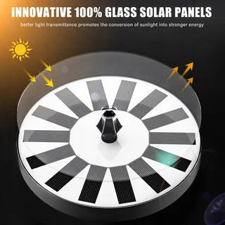 SZMP Solar Tuinfontein Klein Vijverpomp 7 Sproeiers 4 Buizen — miniatuur 2