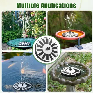 SZMP Solar Tuinfontein Klein Vijverpomp 7 Sproeiers 4 Buizen — miniatuur 6