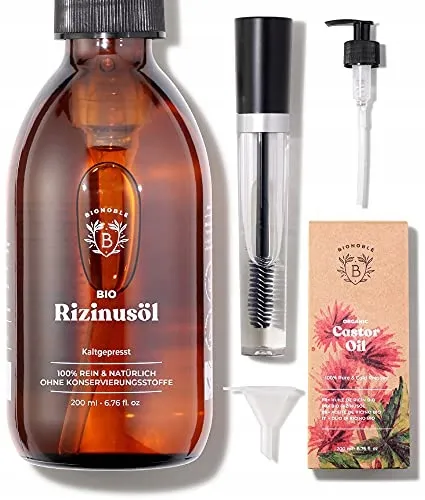 BIONOBLE Ricinusolie Bio 200ml Haar Wimpers Wenkbrauwen Nagels — foto 1