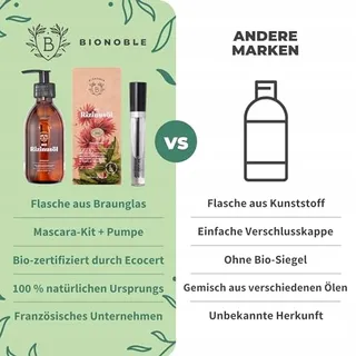 BIONOBLE Ricinusolie Bio 200ml Haar Wimpers Wenkbrauwen Nagels — miniatuur 5