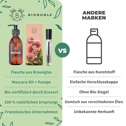 BIONOBLE Ricinusolie Bio 200ml Haar Wimpers Wenkbrauwen Nagels — foto 5