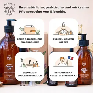 BIONOBLE Ricinusolie Bio 200ml Haar Wimpers Wenkbrauwen Nagels — miniatuur 9