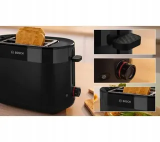 BOSCH MyMoment Compacte Broodrooster TAT3M123 800W Zwart Ontdooien — miniatuur 9