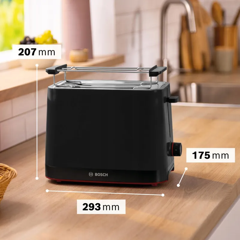 BOSCH MyMoment Compacte Broodrooster TAT3M123 800W Zwart Ontdooien — foto 2