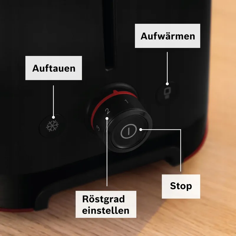 BOSCH MyMoment Compacte Broodrooster TAT3M123 800W Zwart Ontdooien — foto 6