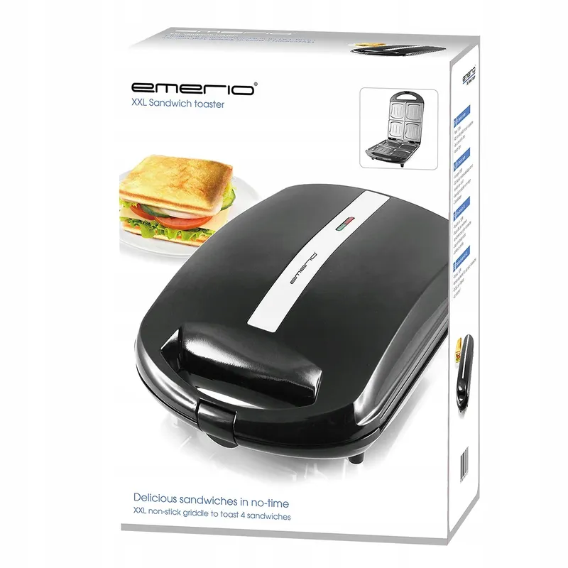 EMERIO XXL Sandwichmaker 4 Vormen Voor het Hele Gezin 1300W BPA-vrij — foto 8