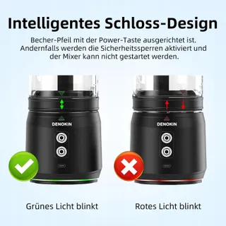 DENOKIN Draagbare Blender 700ml Smoothie Maker 6 Messen BPA-vrij — miniatuur 4