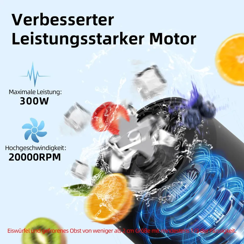 DENOKIN Draagbare Blender 700ml Smoothie Maker 6 Messen BPA-vrij — foto 2