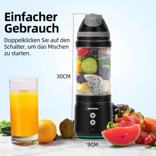 DENOKIN Draagbare Blender 700ml Smoothie Maker 6 Messen BPA-vrij — miniatuur 3