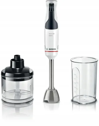 BOSCH MSM4W220 Staafmixer 600W Hakmolen 4 Messen Wit — miniatuur 1