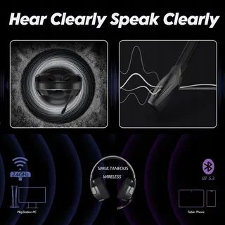NUBWO G06 Draadloze Gaming Headset Microfoon PS5 PS4 PC — miniatuur 8