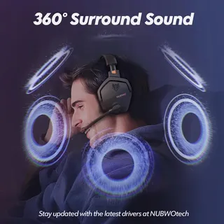 NUBWO G06 Draadloze Gaming Headset Microfoon PS5 PS4 PC — miniatuur 4
