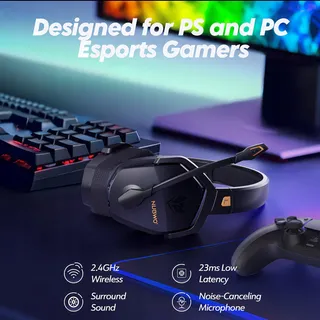 NUBWO G06 Draadloze Gaming Headset Microfoon PS5 PS4 PC — miniatuur 2