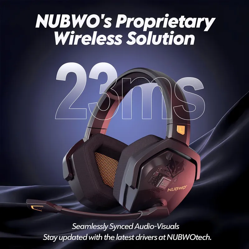 NUBWO G06 Draadloze Gaming Headset Microfoon PS5 PS4 PC — foto 3