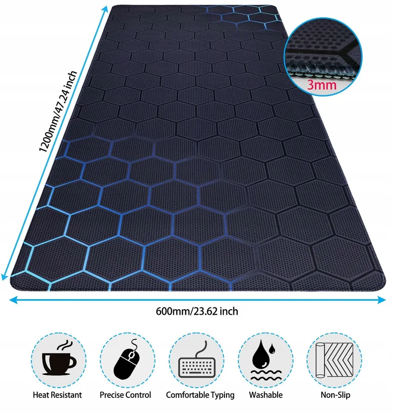 NIVIY Gaming Muismat 1200x600mm Waterdicht Antislip — foto 3
