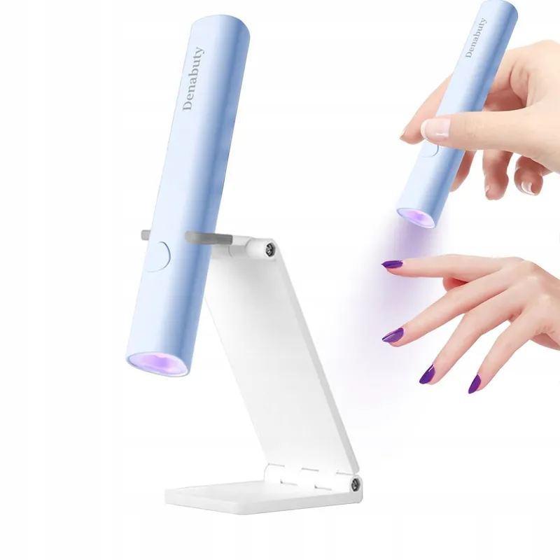 DENABUTY Mini UV LED Nagellamp Draagbaar Blauw Accu — foto 1