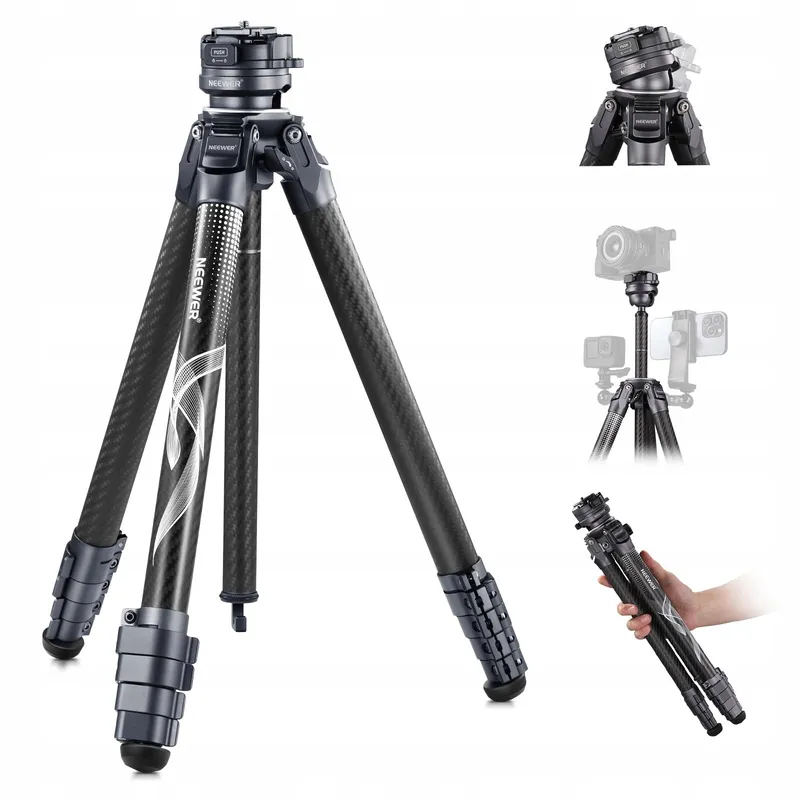 NEEWER LITETRIP LT32 Statief 62 Inch Koolstofvezel 360 Kop — foto 1