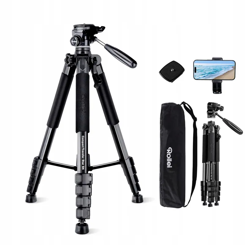 ROLLEI Reisstatief 188cm Lichtgewicht Compact Aluminium Kogelkop — foto 1