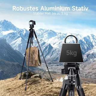 ROLLEI Reisstatief 188cm Lichtgewicht Compact Aluminium Kogelkop — miniatuur 5