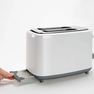 BLACK+DECKER Broodrooster 820W 2 Sleuven 7 Standen Wit — miniatuur 15