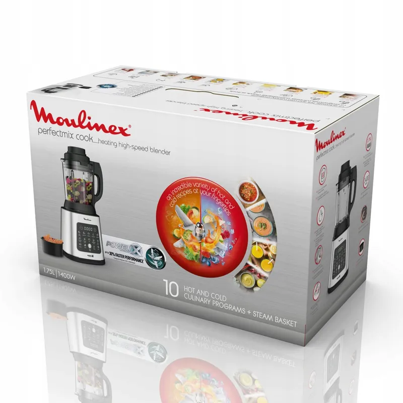 MOULINEX PerfectMix Cook Blender 1400W 10 Programma's 2L Touchscreen — foto 8