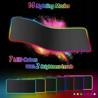 REALKY Gaming Muismat XXL 800x300mm 7 LED Kleuren — miniatuur 2