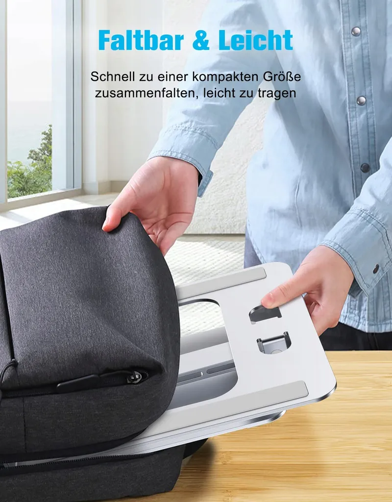BABACOM Laptopstandaard Verstelbaar Aluminium 10-16 Inch — foto 4
