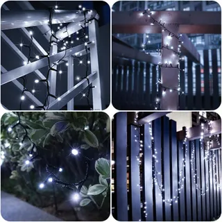 LYNNON 2x100 LED Lichtketting Wit Buiten Waterdicht Afstandsbediening — miniatuur 6
