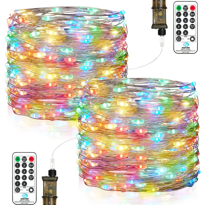LYNNON 2x100 LED Lichtketting Wit Buiten Waterdicht Afstandsbediening — foto 12