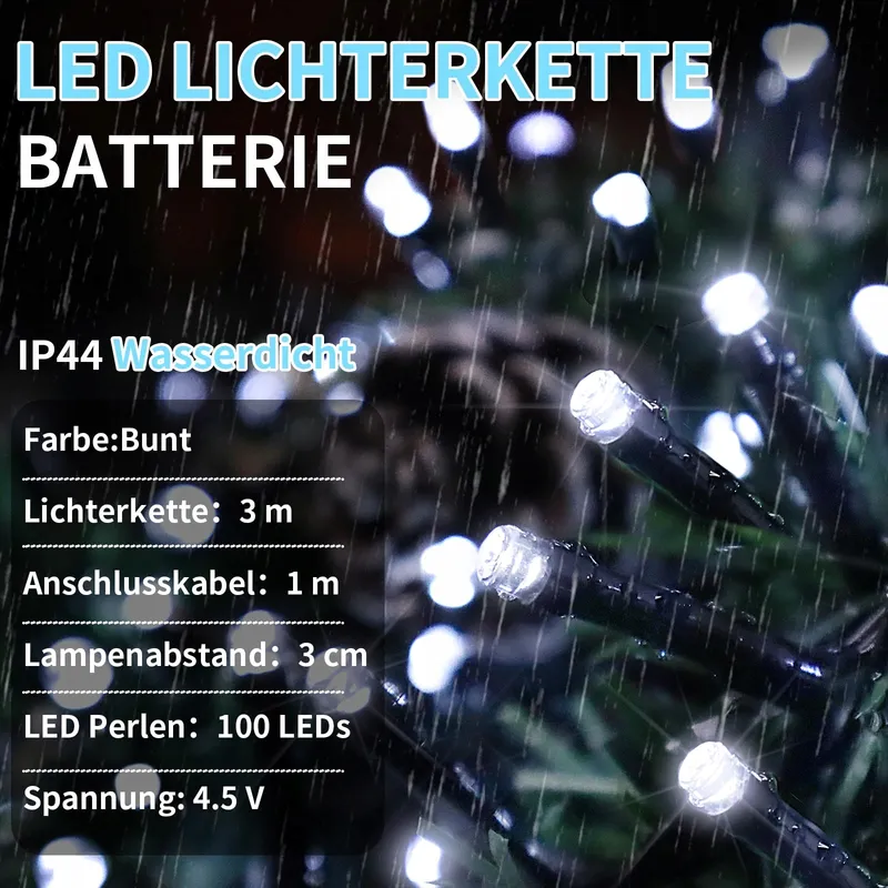 LYNNON 2x100 LED Lichtketting Wit Buiten Waterdicht Afstandsbediening — foto 2