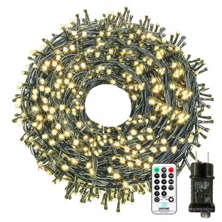 LYNNON 2x100 LED Lichtketting Wit Buiten Waterdicht Afstandsbediening — miniatuur 10