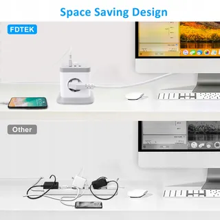 FDTEK Stekkerdoos 7-in-1 met USB voor Kantoor — miniatuur 6