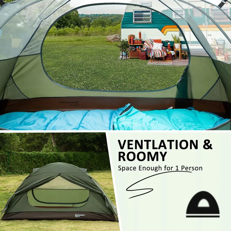 BESSPORT Tent 1 Persoon Ultralicht Waterdicht Camping — foto 4