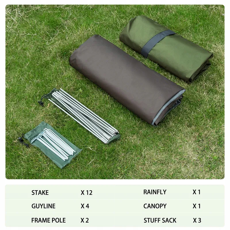 BESSPORT Tent 1 Persoon Ultralicht Waterdicht Camping — foto 7