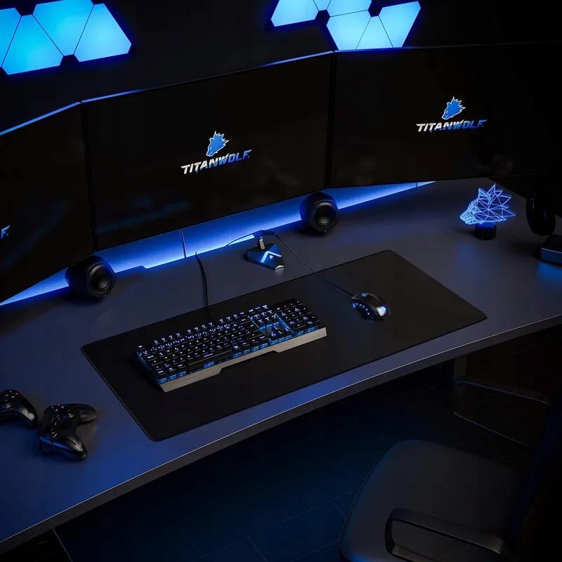 CSL Titanwolf XXL Gaming Muismat 900x400mm Zwart — foto 5