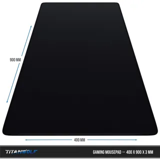 CSL Titanwolf XXL Gaming Muismat 900x400mm Zwart — miniatuur 2