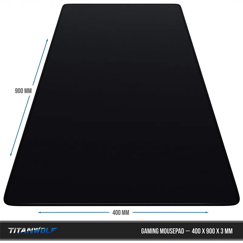 CSL Titanwolf XXL Gaming Muismat 900x400mm Zwart — foto 2