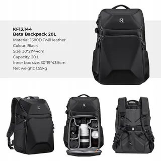 K&F CONCEPT Camerarugzak Waterdicht Multifunctioneel 20L DSLR — miniatuur 8